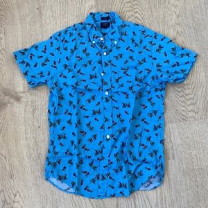 J. Crew Pineapple Print Short Sleeve Button Down